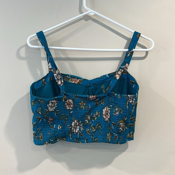 🔥Xhilaration Teal Floral Top🔥 - Picture 2 of 7